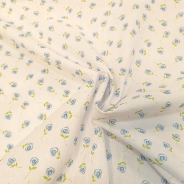 POLYCOTTON  - Blue Flowers
